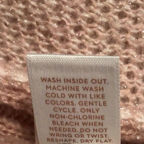 LC Lauren Conrad Pink White Unicorn Sparkle Knit Crew Neck Pullover Sweater - Picture 15 of 15